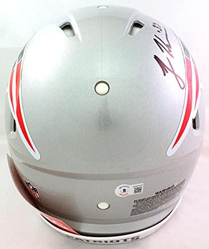 Rodney Harrison Signed Patriots Authentic FS Speed Helmet w 2 Insc-Beckett WBlk - Image 3