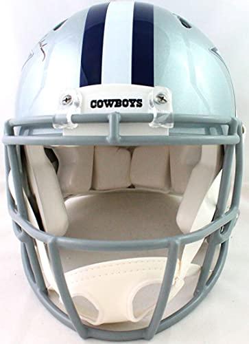 Roger Staubach Autographed Cowboys F/S Speed Authentic Helmet- Beckett W Black - Image 4