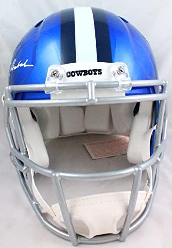 Roger Staubach Autographed Dallas Cowboys F/S Flash Speed Authentic Helmet-Beckett W Hologram White - Image 4