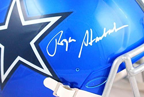 Roger Staubach Autographed Dallas Cowboys F/S Flash Speed Authentic Helmet-Beckett W Hologram White - Image 5