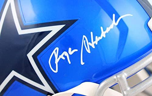 Roger Staubach Autographed Dallas Cowboys F/S Flash Speed Helmet-Beckett W Hologram White - Image 5