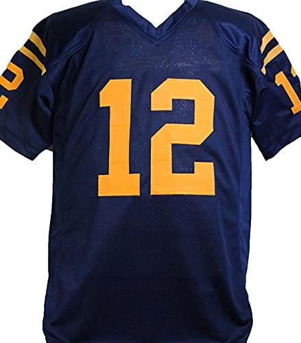 Roger Staubach Signed Blue Midshipman College Style Jersey w Hmn- Beckett WSilv - Image 3