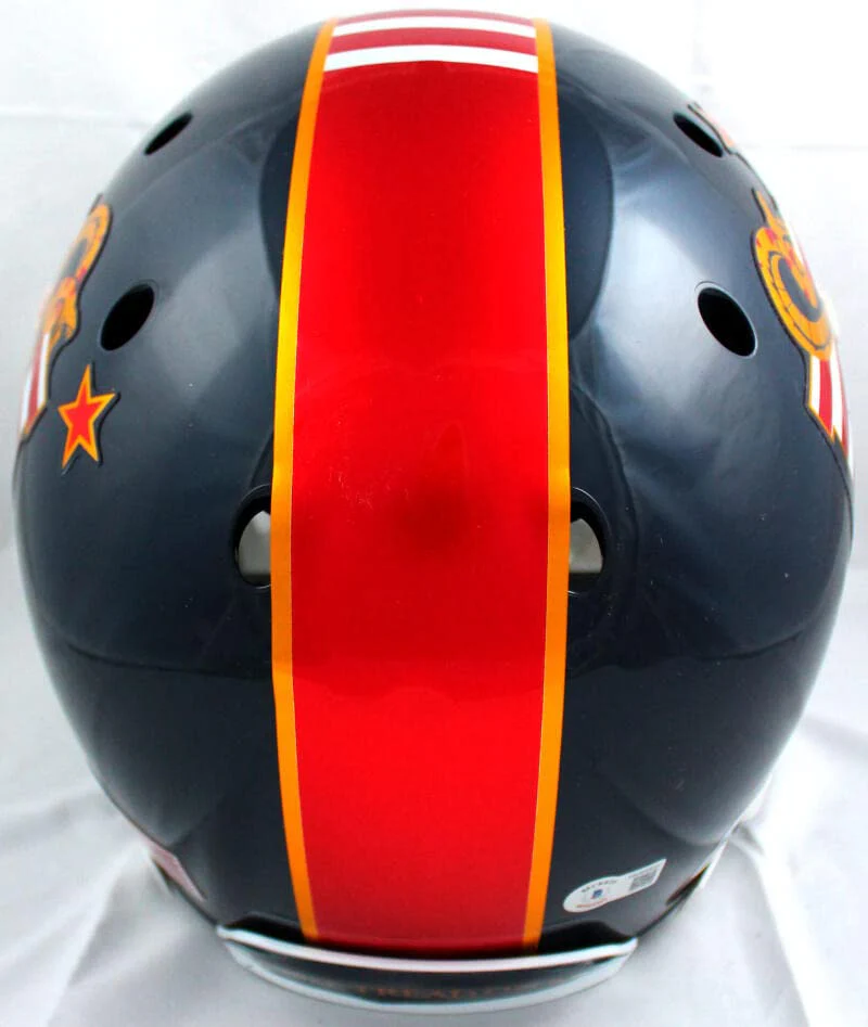 Roger Staubach Signed Navy F/S Schutt DTOM Authentic Helmet w/Heisman-Beckett W Hologram White - Image 5