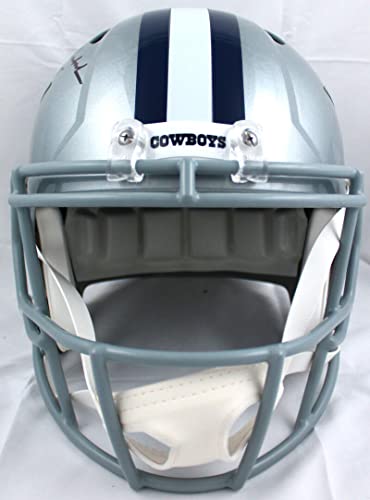 Roger Staubach/Tony Dorsett Signed Cowboys F/S Speed Helmet w/HOF-Beckett W Hologram Black - Image 6