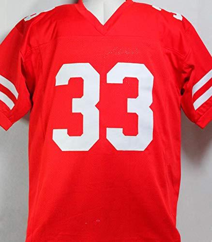 Ron Dayne Autographed Red College Style Jersey w/HT- JSA W MR3 - Image 2
