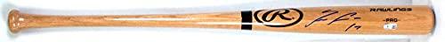 Ronald Acuna Autographed Pro Baseball blonde Bat w/# - Beckett W Blue - Image 2