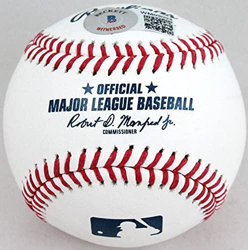 Ronald Acuna Autographed Rawlings OML Baseball w/#- Beckett W Blue - Image 2