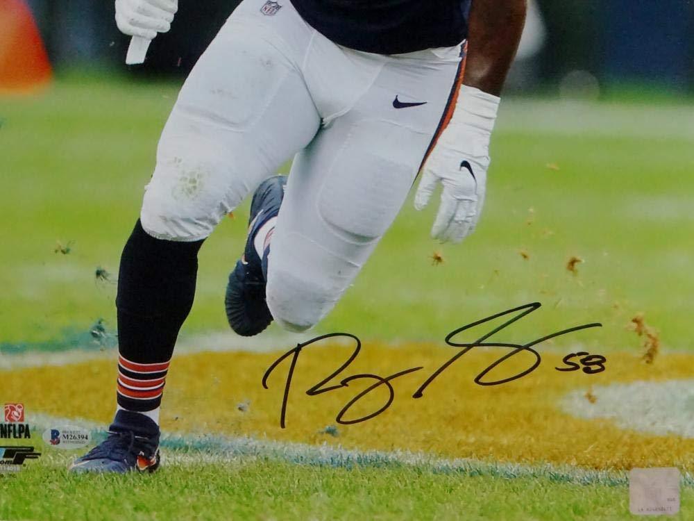 Roquan Smith Autographed Chicago Bears 16x20 PF Photo Running Right - Beckett Auth Black