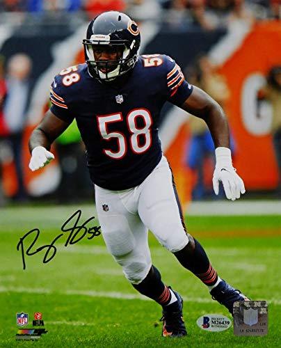 Roquan Smith Autographed Chicago Bears 8x10 Running Left PF Photo- Beckett - Image 2
