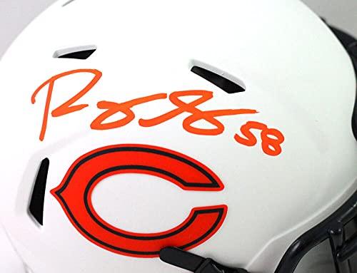 Roquan Smith Autographed Chicago Bears Lunar Speed Mini Helmet- Beckett W Orange - Image 3
