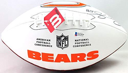 Roquan Smith Autographed Chicago Bears Wilson Logo Football- Beckett Witness Authenticated - Image 2