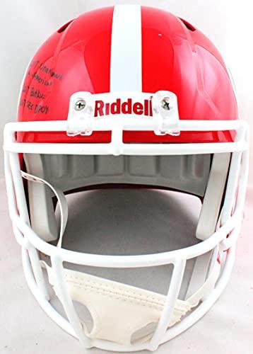 Roquan Smith Autographed GA Bulldogs Speed F/S Helmet w/ 3 Insc- Beckett W Black - Image 4