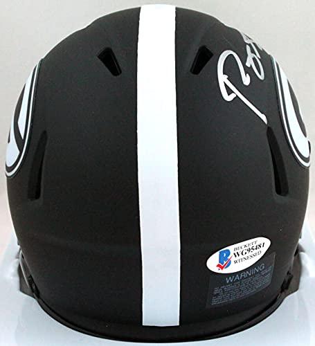 Roquan Smith Autographed Georgia Bulldogs Eclipse Speed Mini Helmet- Beckett W Silver - Image 2