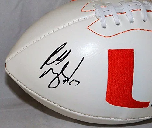 Russell Maryland Autographed Miami Hurricanes Logo Football- JSA W Auth - Image 2