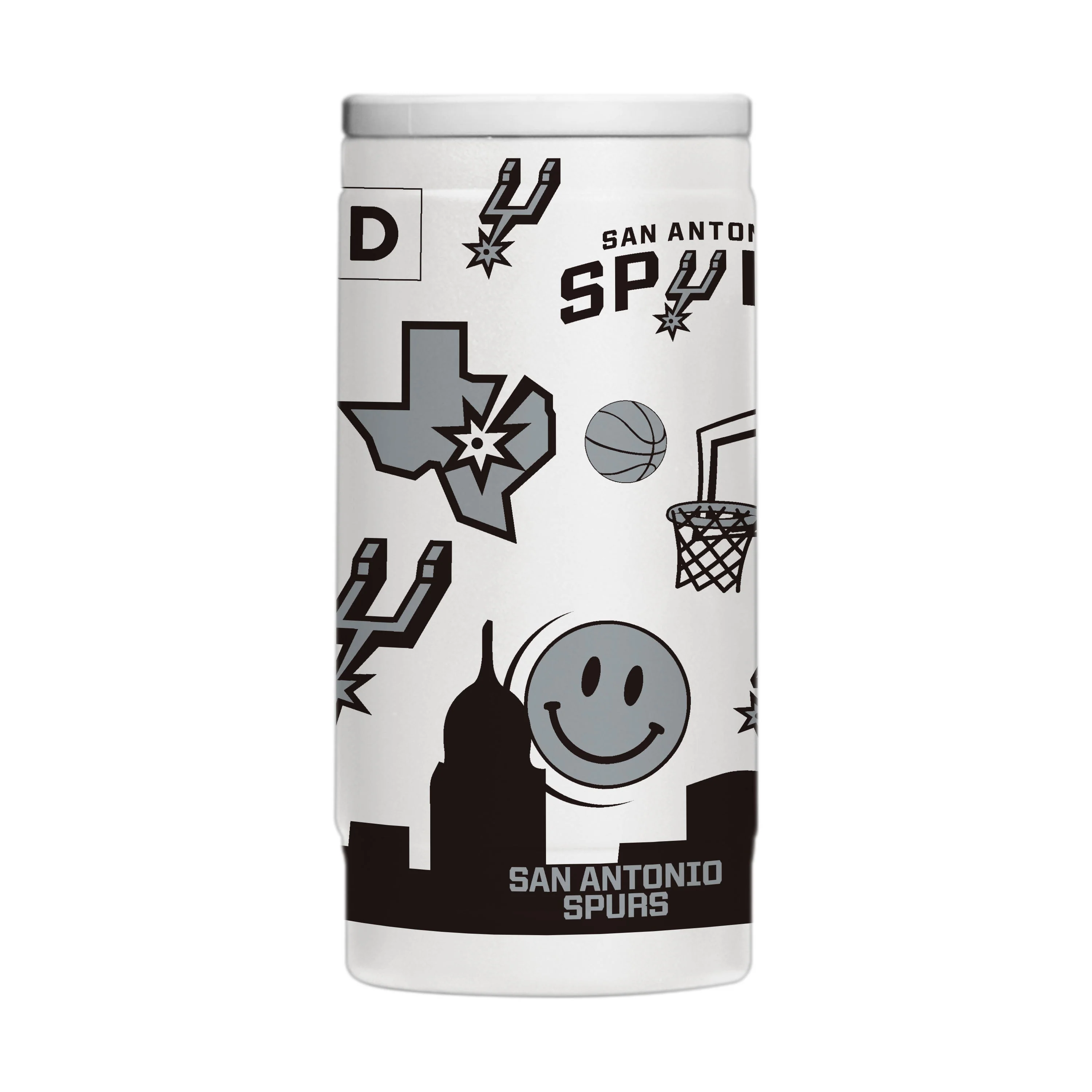 San Antonio Spurs 12oz Native Powdercoat SlimCan Coolie - Image 2