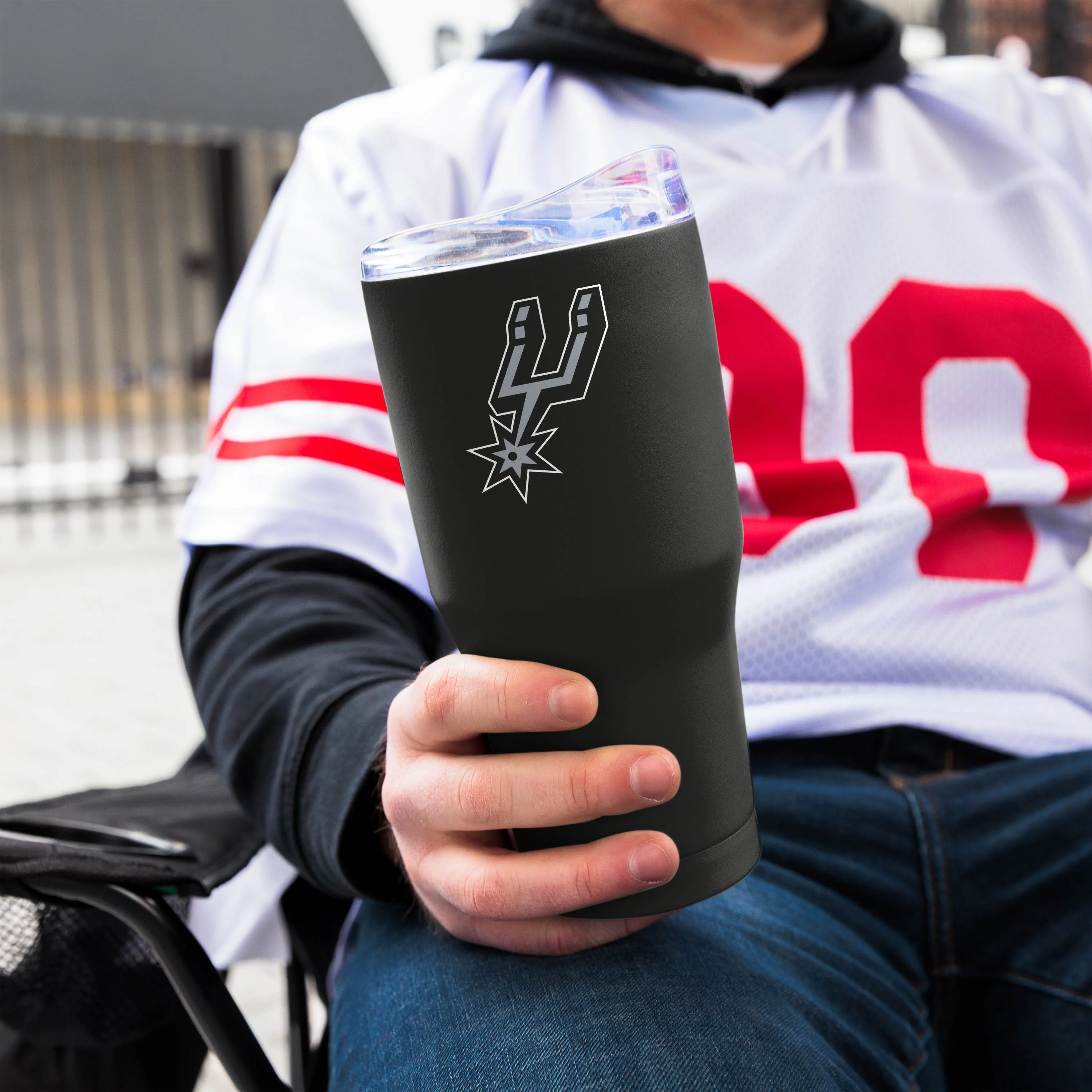San Antonio Spurs 30oz Flipside Powder Coat Tumbler - Image 4
