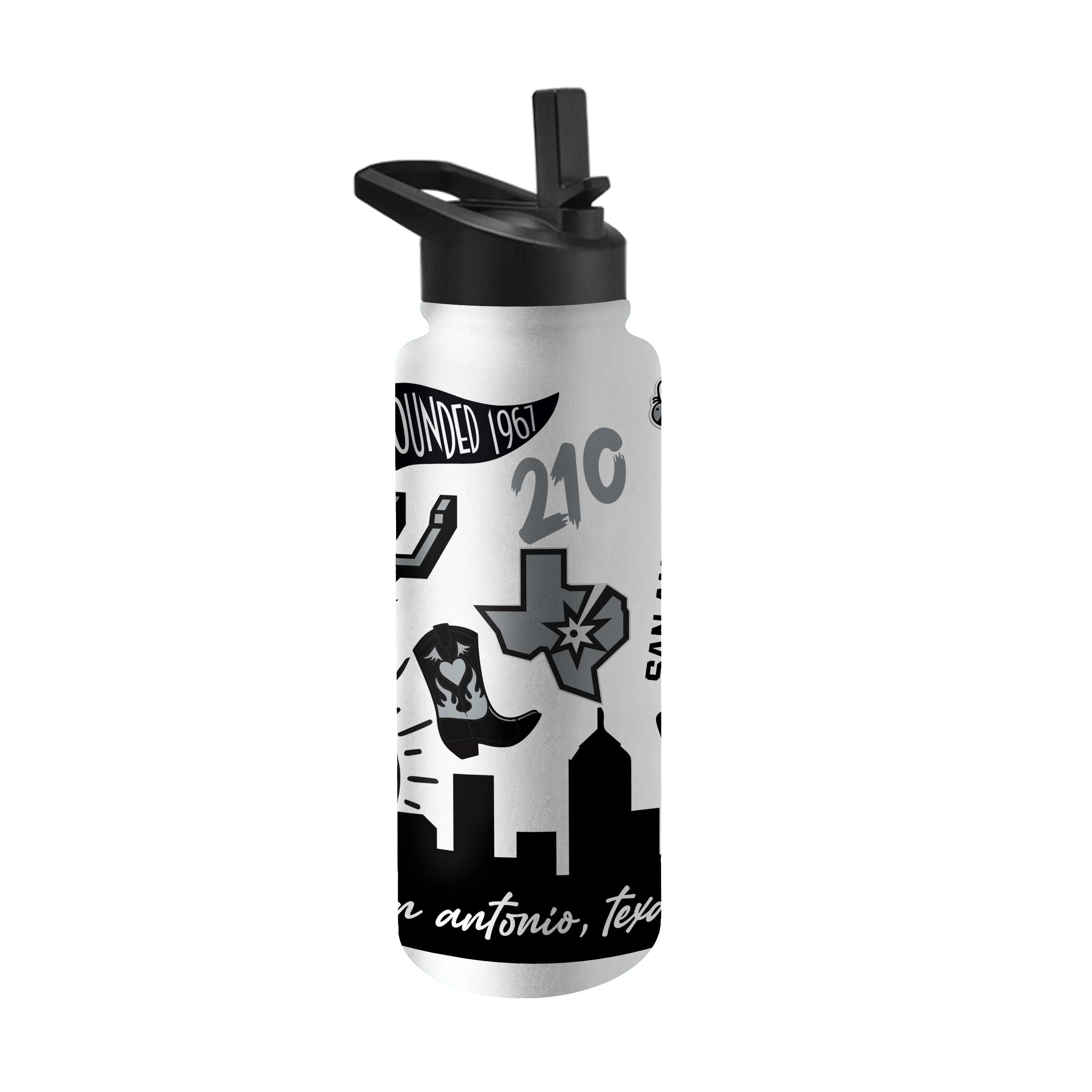 San Antonio Spurs 34oz Native Quencher Bottle - Image 2