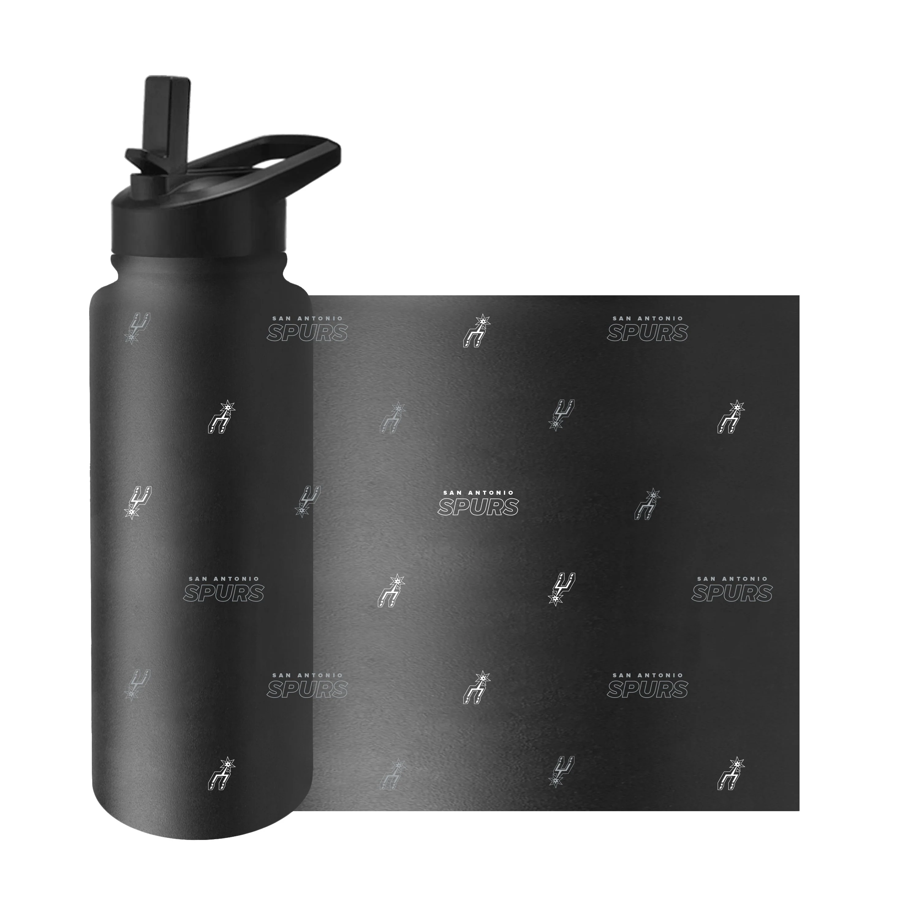 San Antonio Spurs 34oz Step And Repeat Quencher Bottle - Image 3