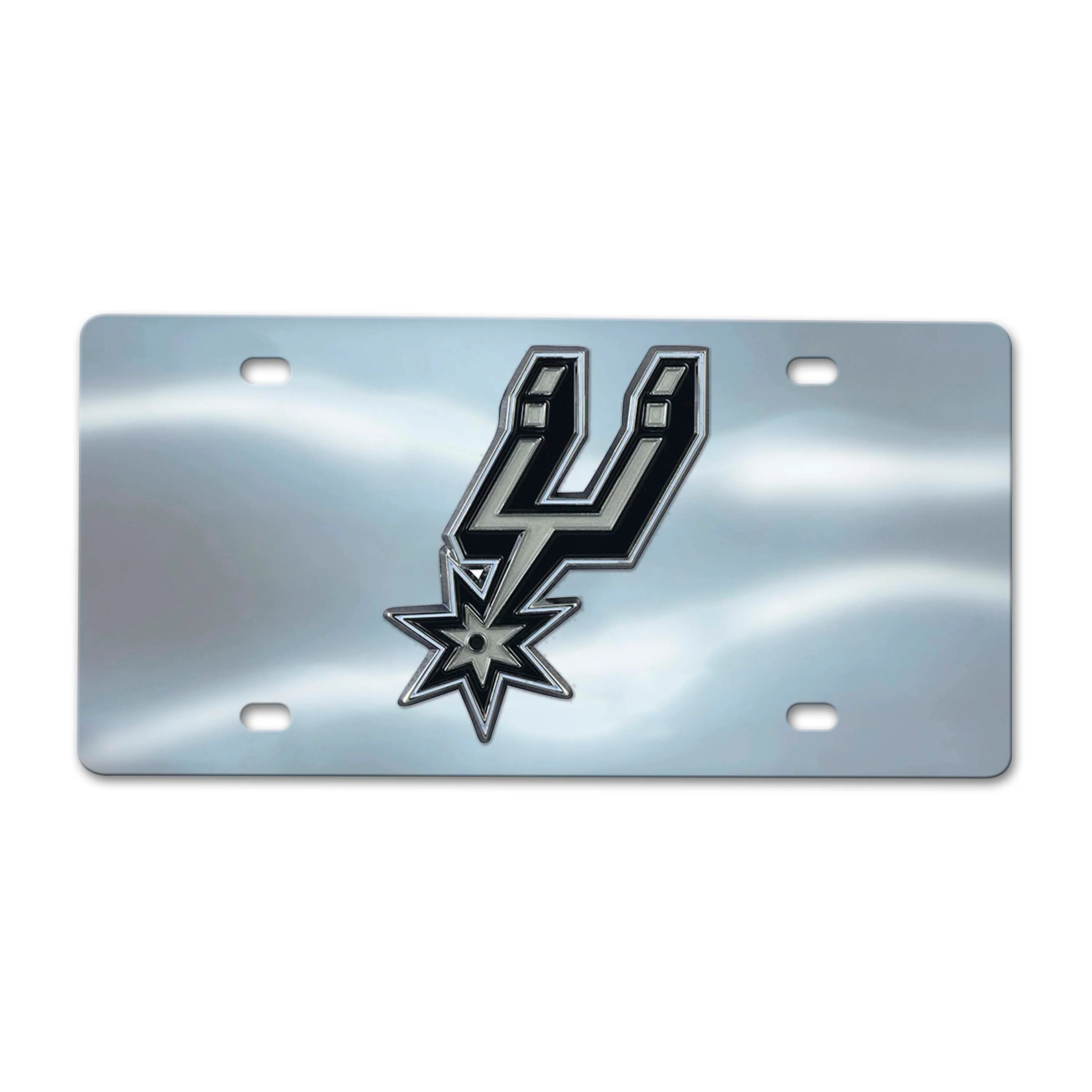 San Antonio Spurs Chrome Diecast License Plate
