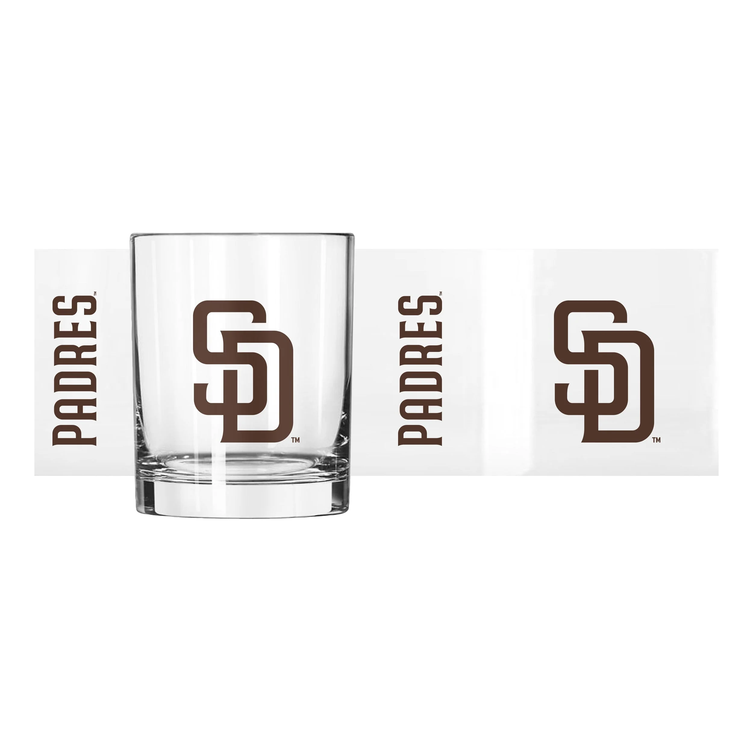 San Diego Padres 14oz Gameday Rocks Glass - Image 2