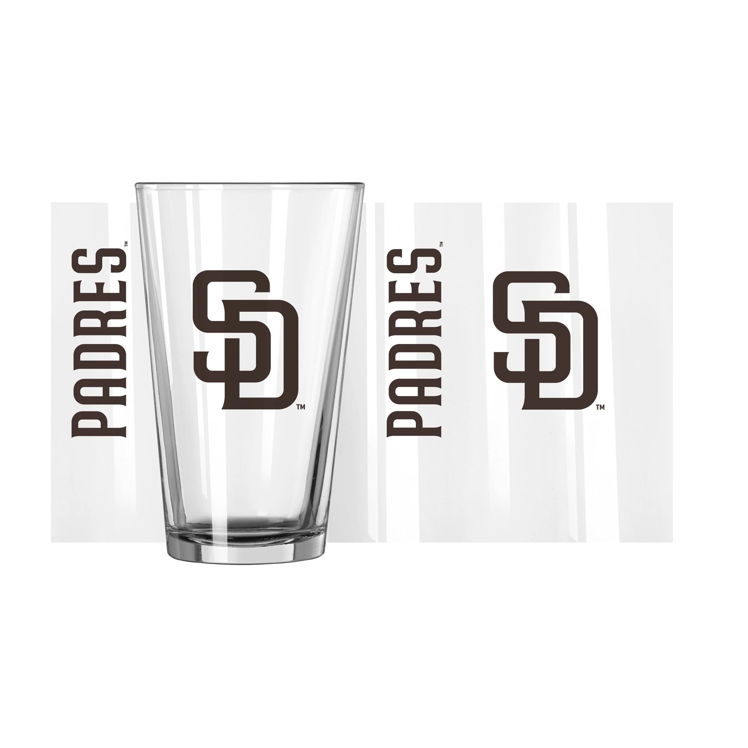 San Diego Padres 16oz Gameday Pint Glass - Image 2
