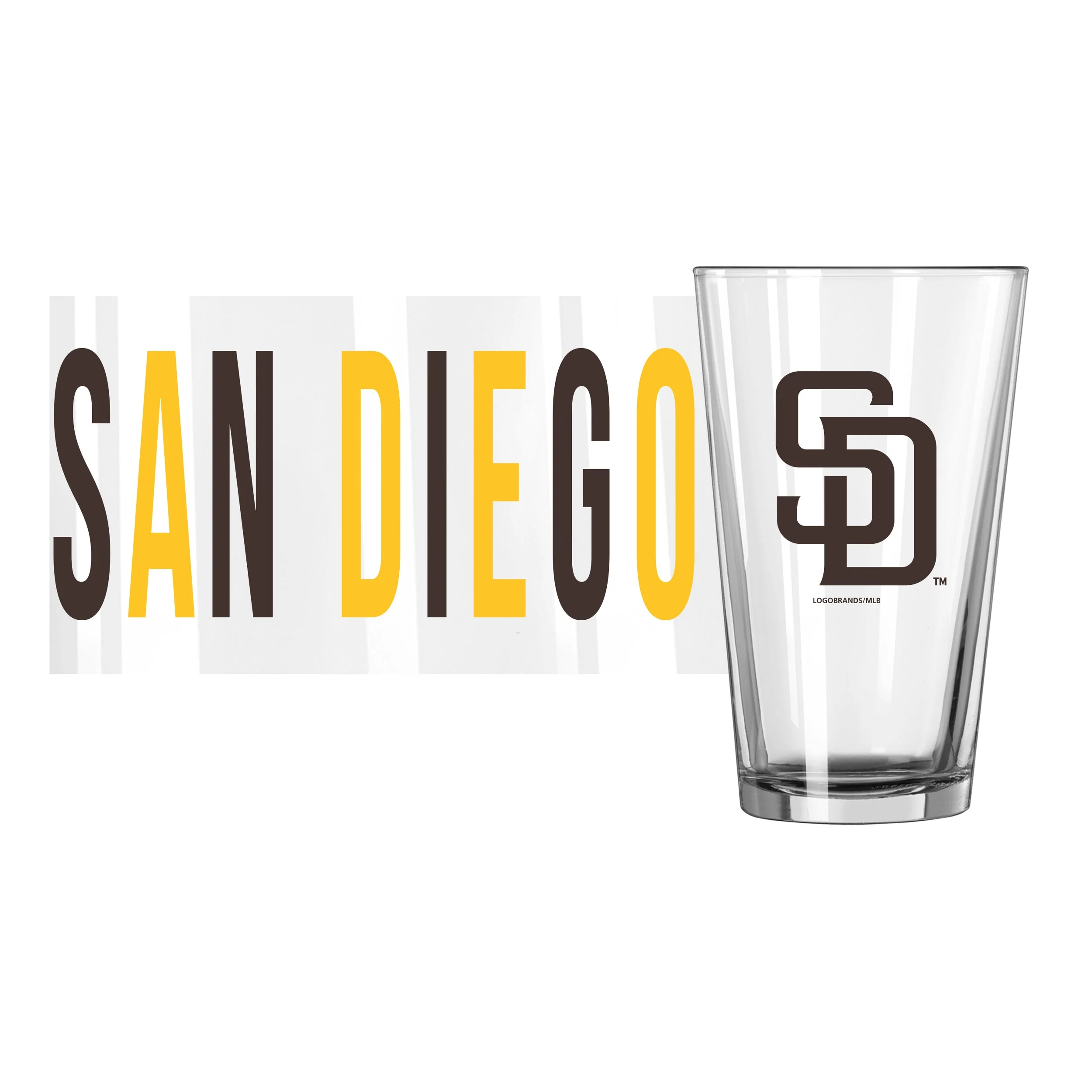San Diego Padres 16oz Overtime Pint Glass - Image 2