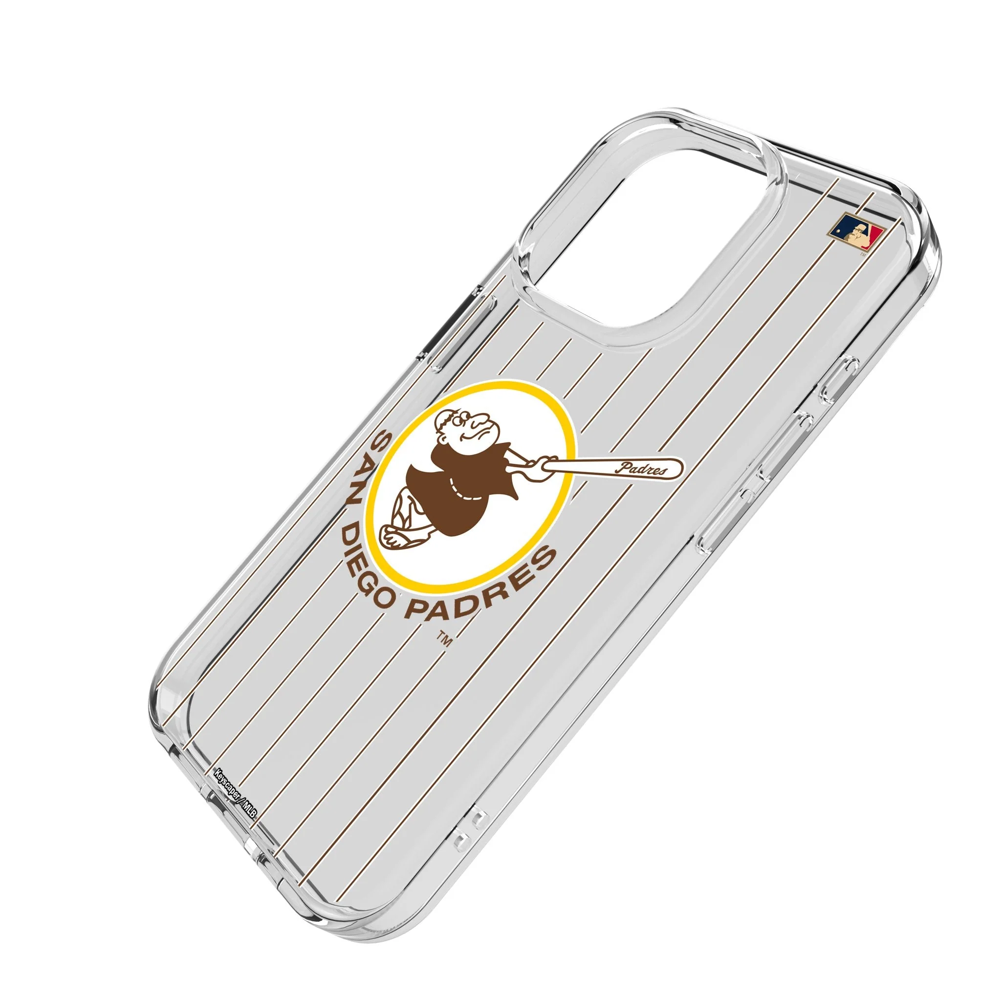 San Diego Padres 1969-1984 - Cooperstown Collection Pinstripe Clear Phone Case for Apple iPhone - Image 2