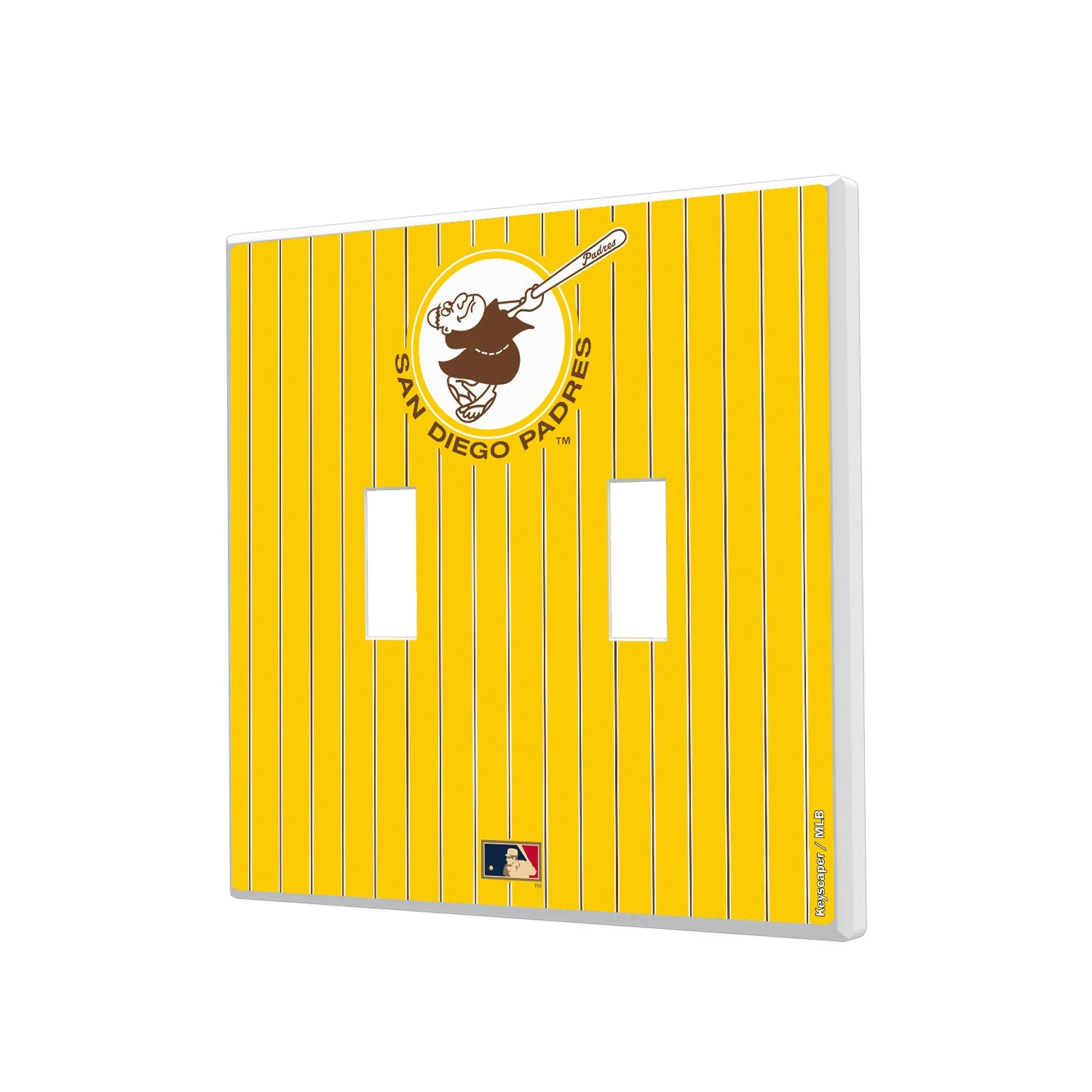 San Diego Padres 1969-1984 - Cooperstown Collection Pinstripe Hidden-Screw Light Switch Plate - Image 3