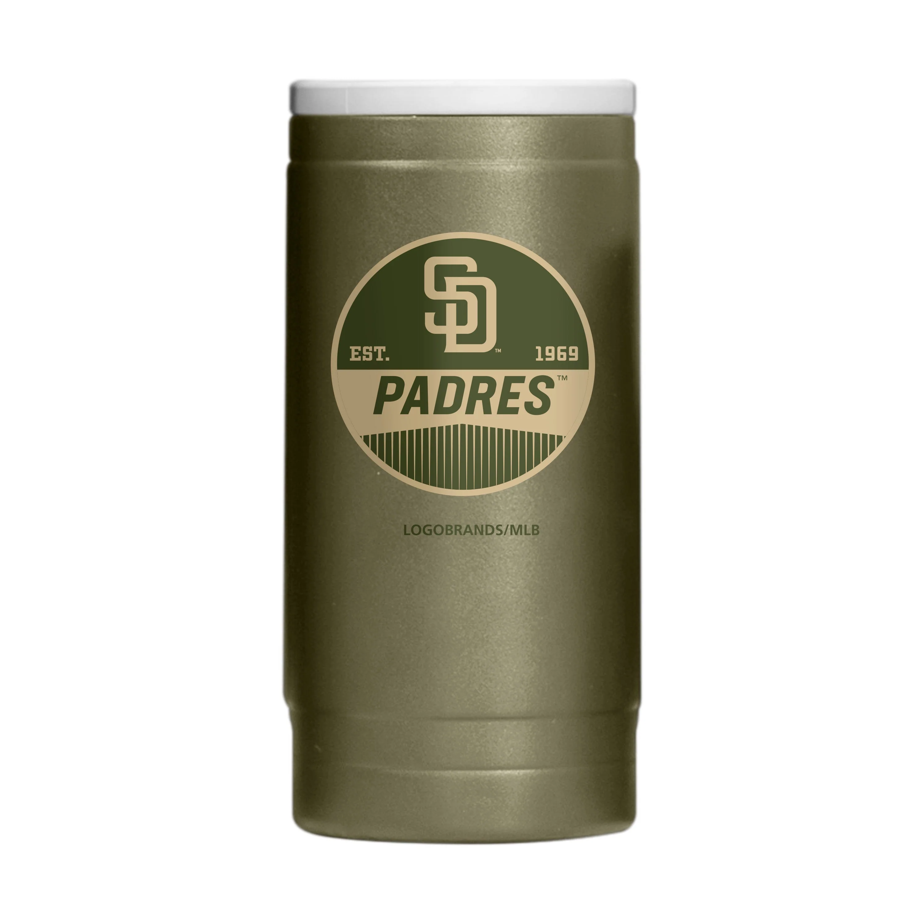 San Diego Padres Badge Powder Coat Slim Can Coolie - Image 2