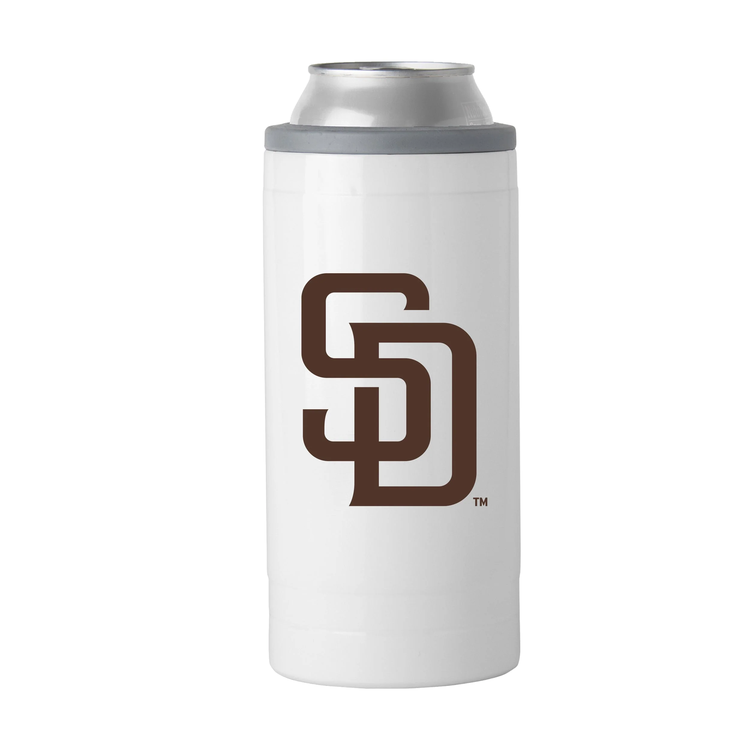 San Diego Padres  Letterman 12 oz Slim Can Coolie - Image 2