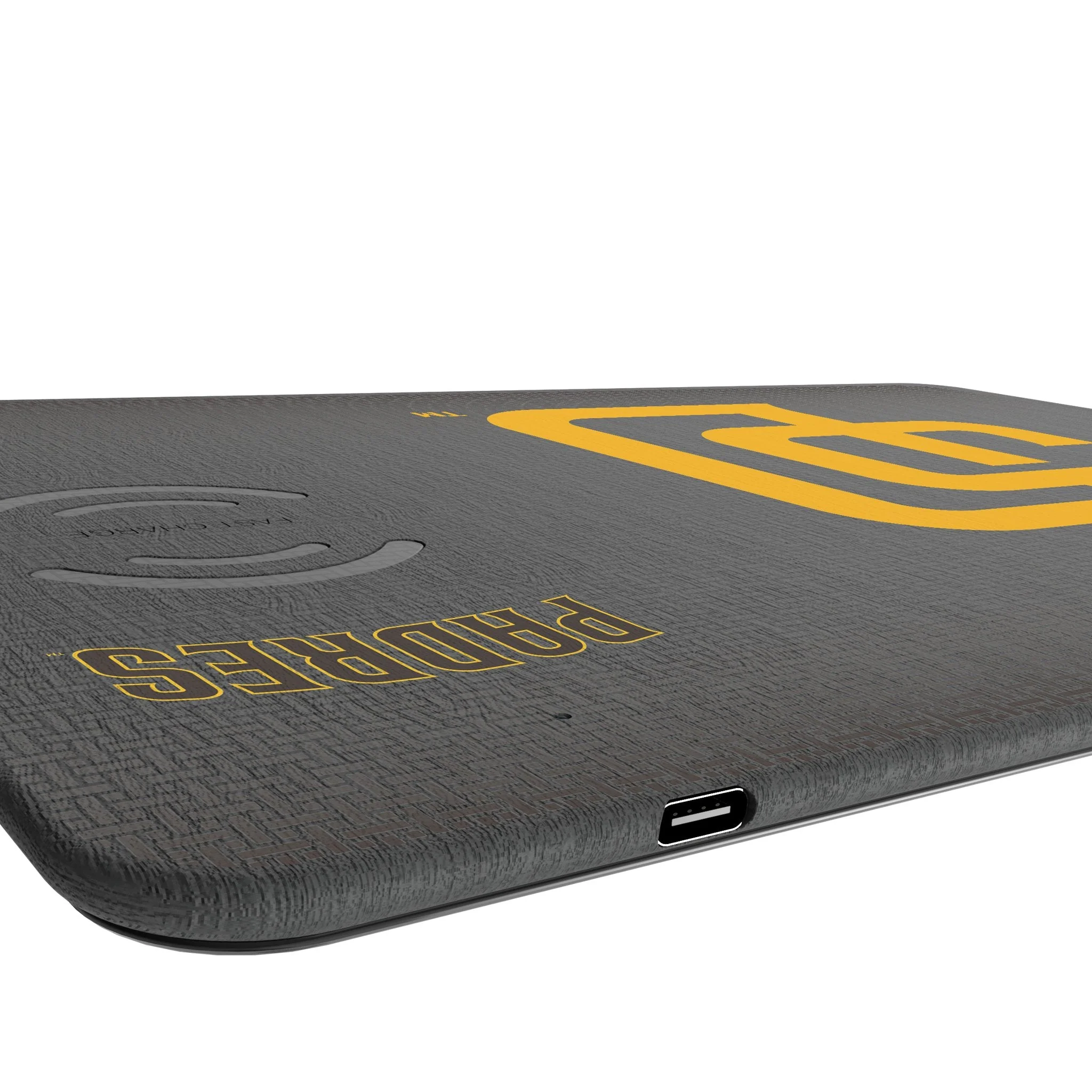 San Diego Padres Linen 15-Watt Wireless Charger and Mouse Pad - Image 3