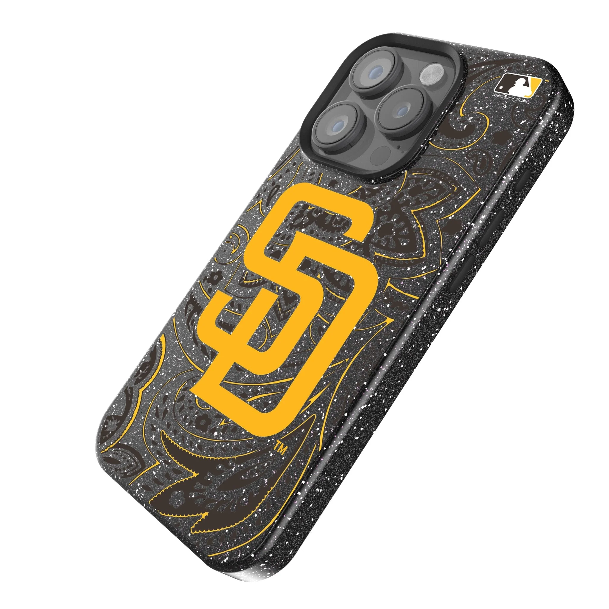 San Diego Padres Paisley Bling Phone Case - Image 2