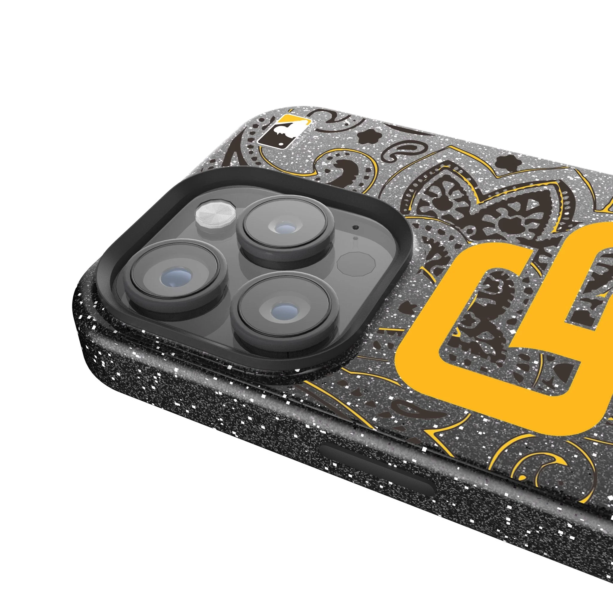 San Diego Padres Paisley Bling Phone Case - Image 4