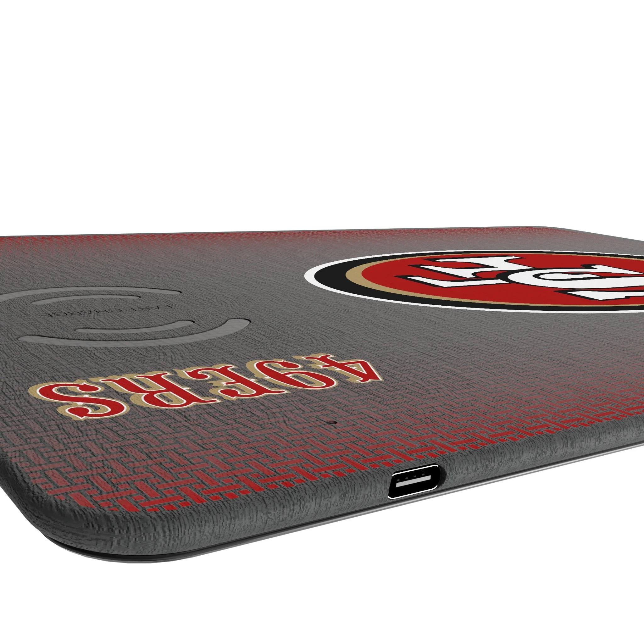 San Francisco 49ers Linen 15-Watt Wireless Charger and Mouse Pad - Image 3