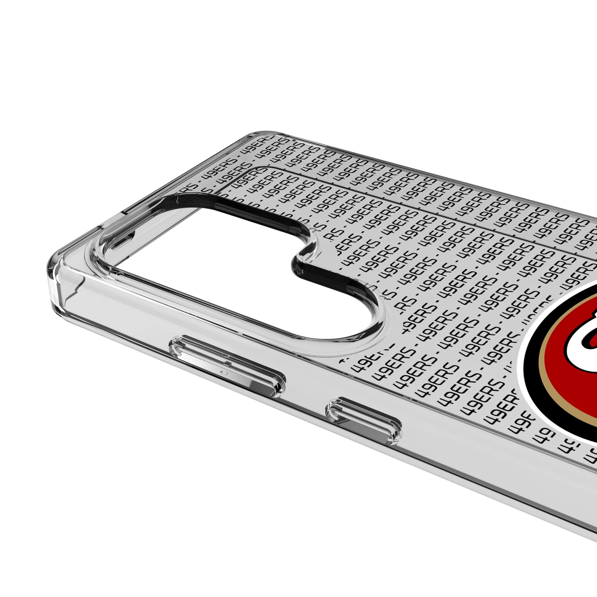 San Francisco 49ers Text Backdrop Clear Phone Case for Samsung Galaxy - Image 3