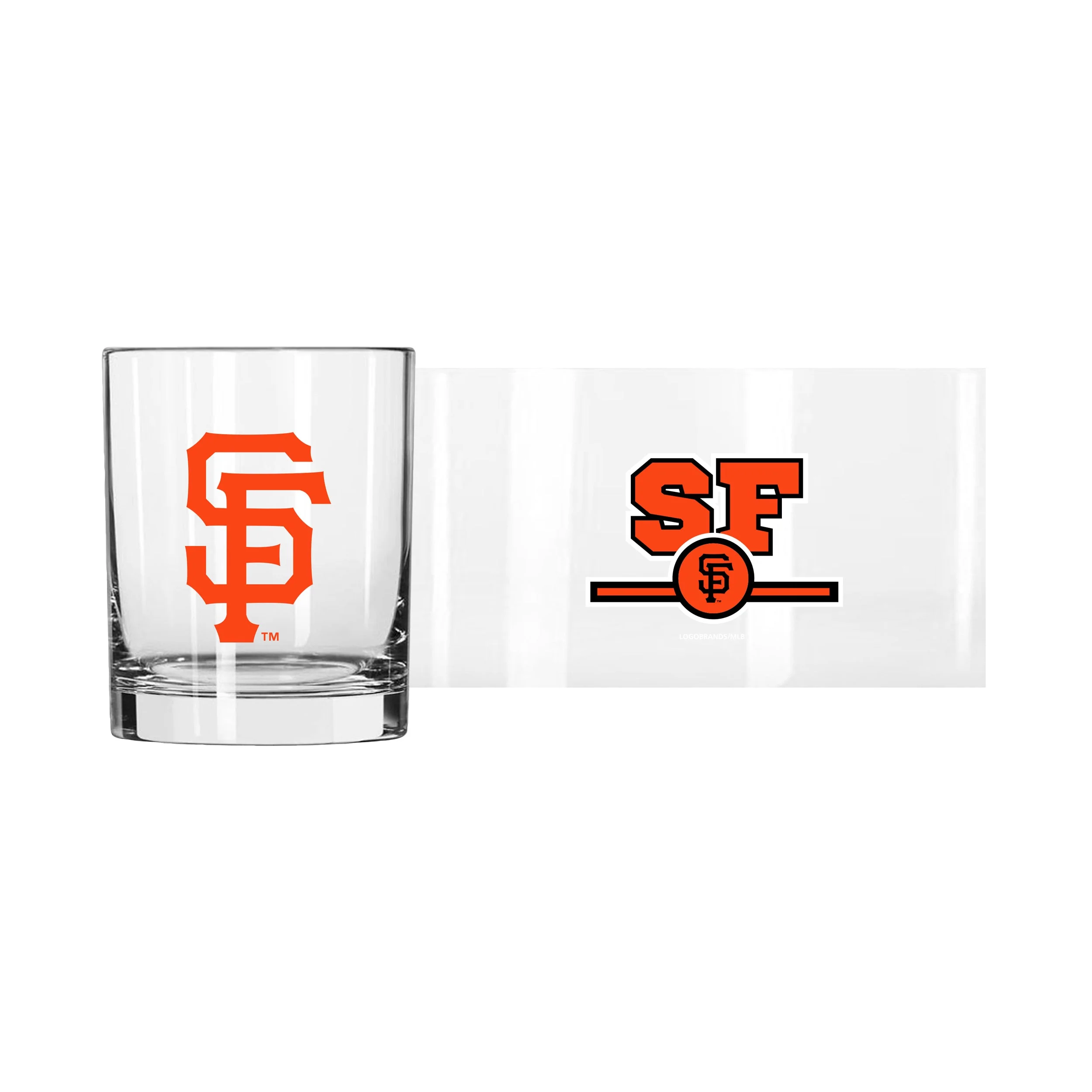 San Francisco Giants 14oz Letterman Rocks Glass - Image 2