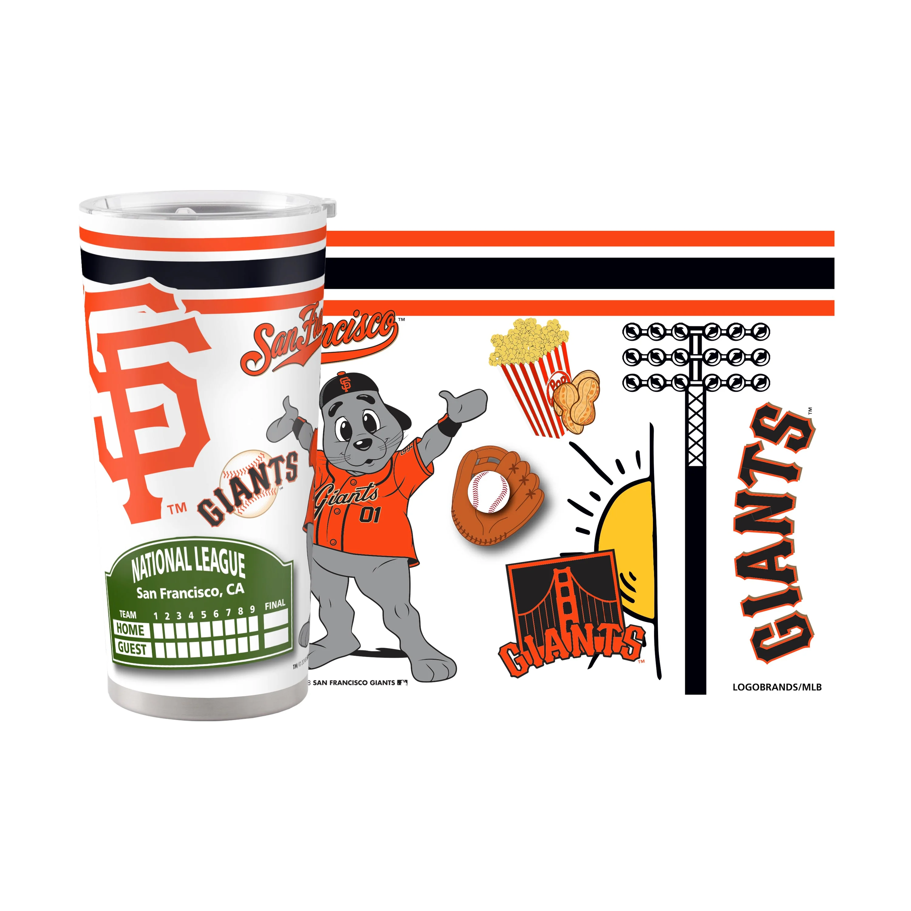 San Francisco Giants 20oz Native Stainless Steel Tumbler - Image 2