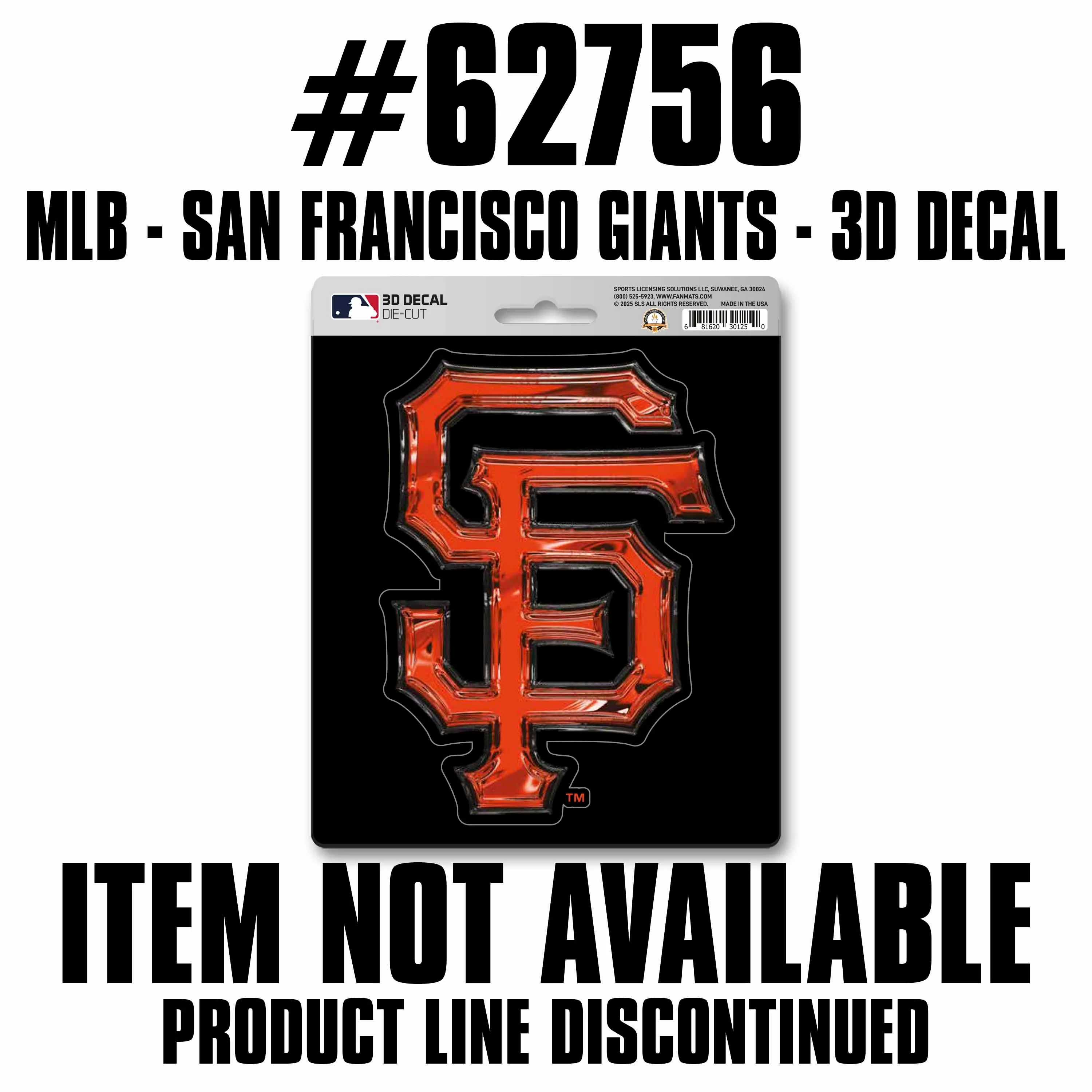 San Francisco Giants 3D Decal