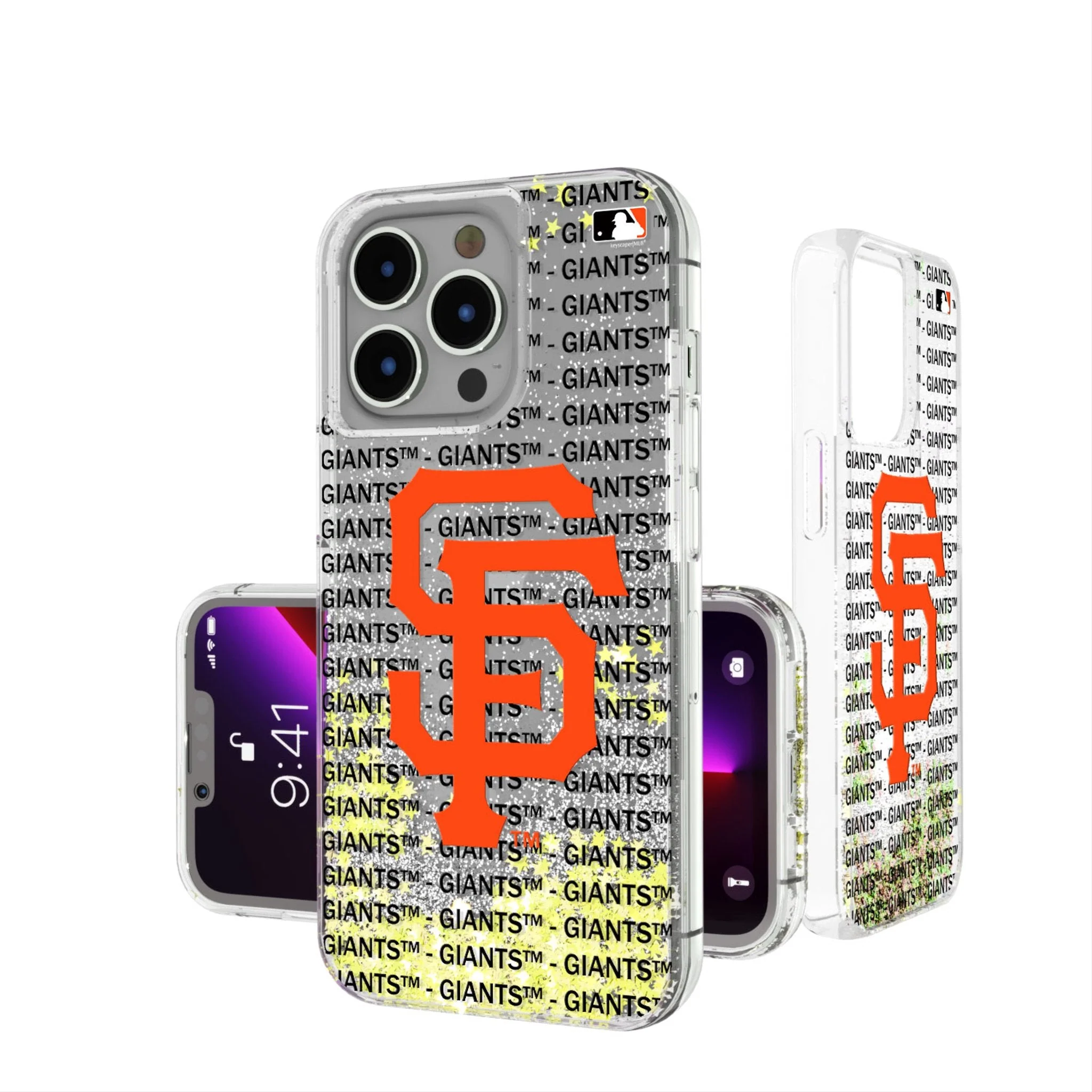San Francisco Giants Text Backdrop Glitter Phone Case