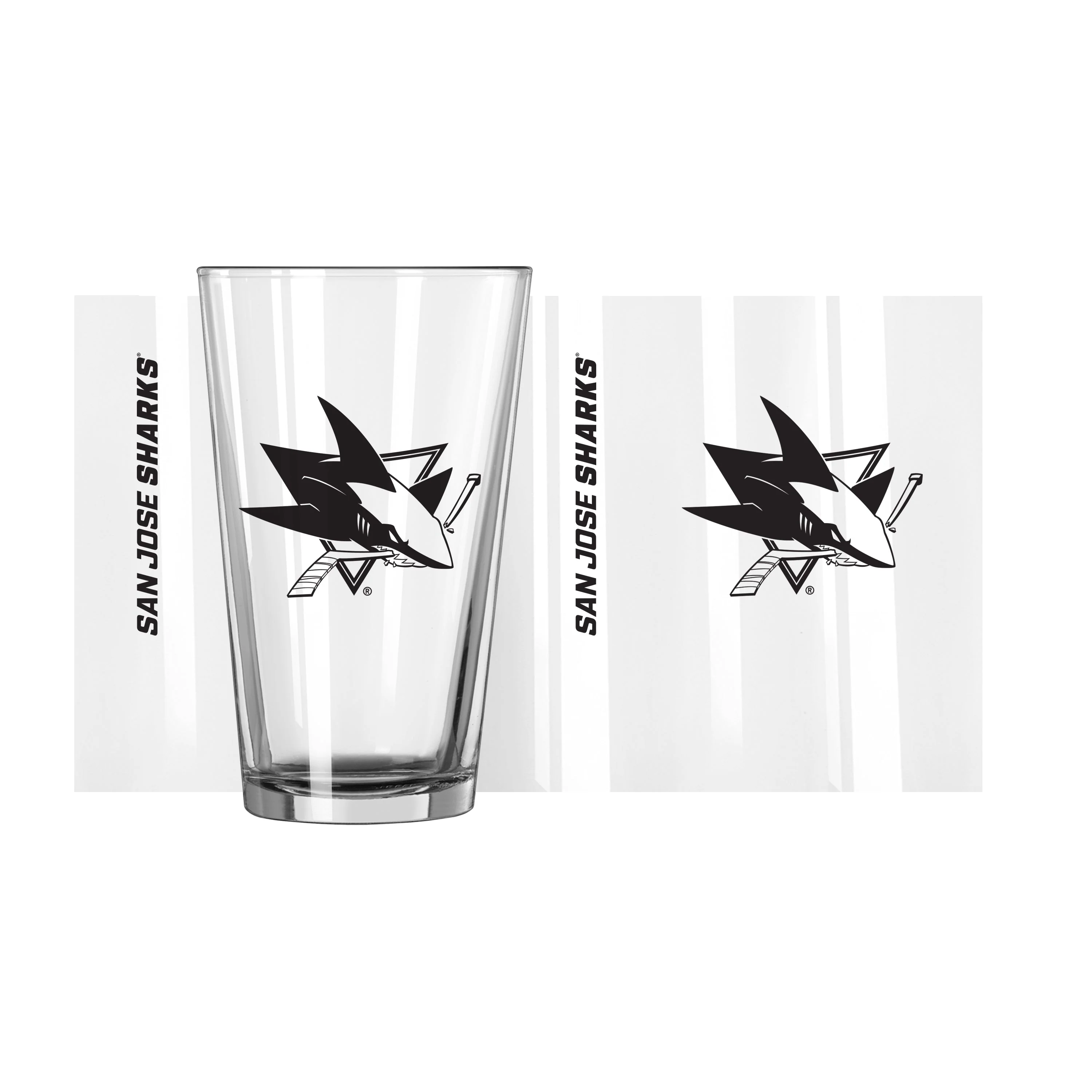 San Jose Sharks 16oz Gameday Pint Glass - Image 2