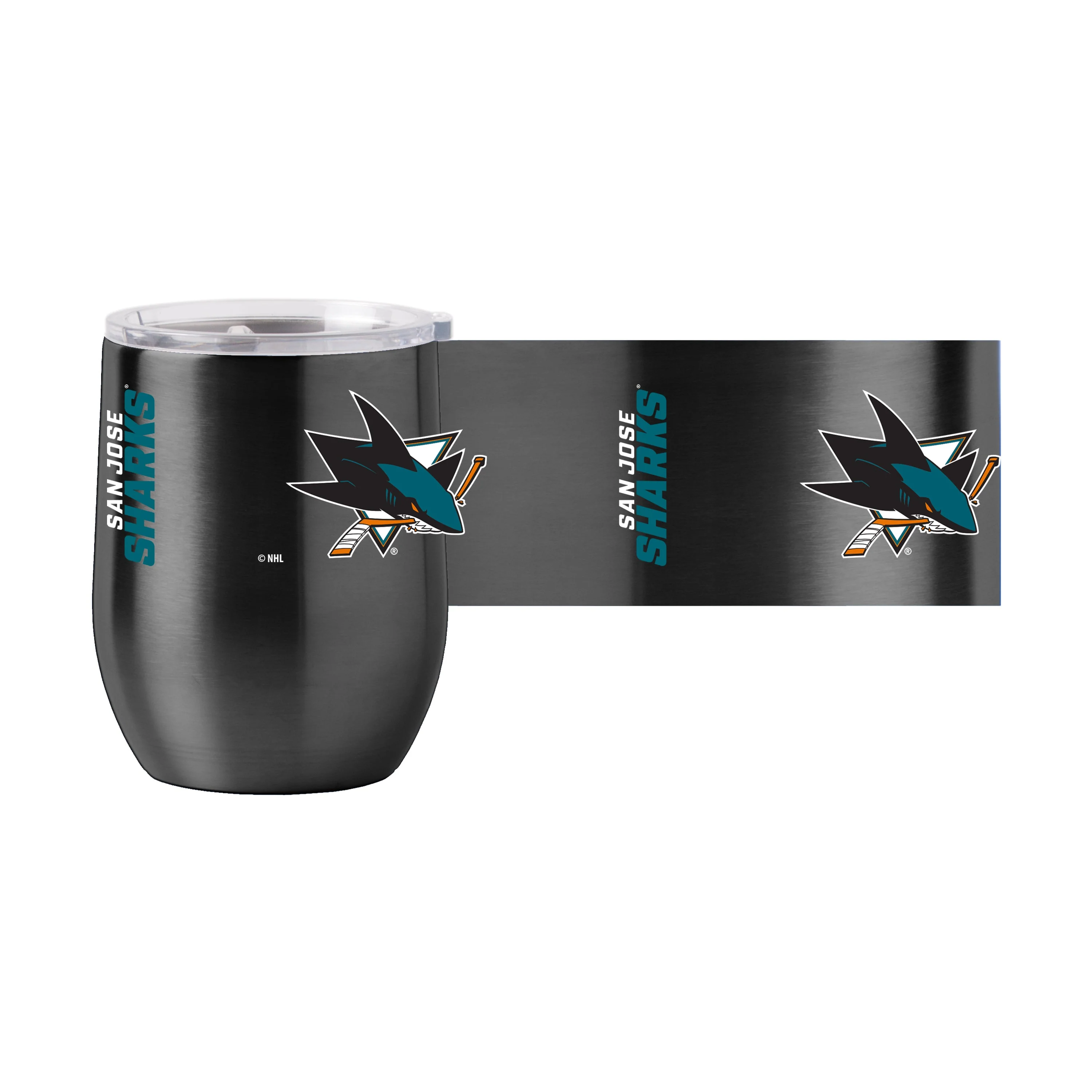 San Jose Sharks 16oz Gameday Stainless Curved Beverage - Image 3