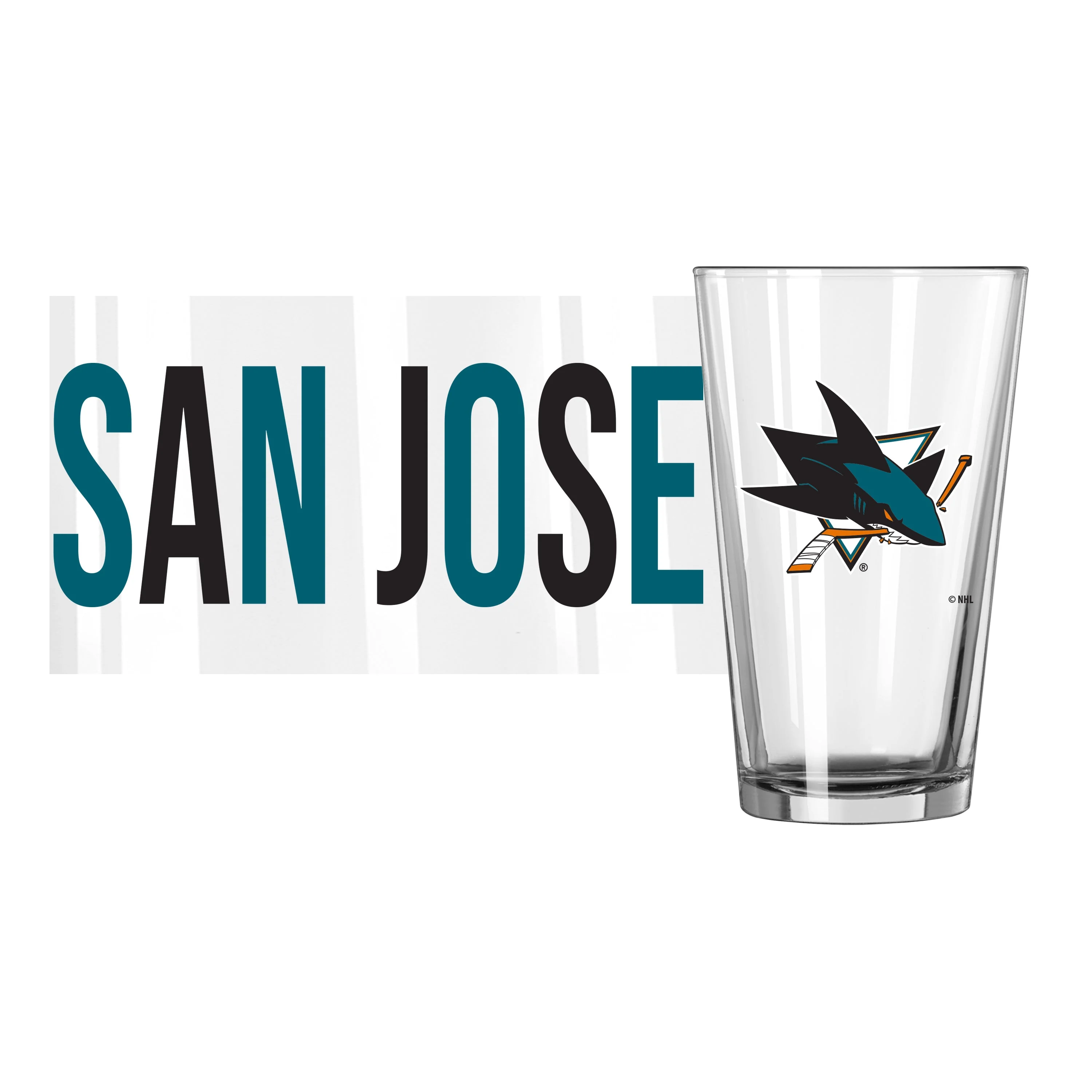 San Jose Sharks 16oz Overtime Pint Glass - Image 2