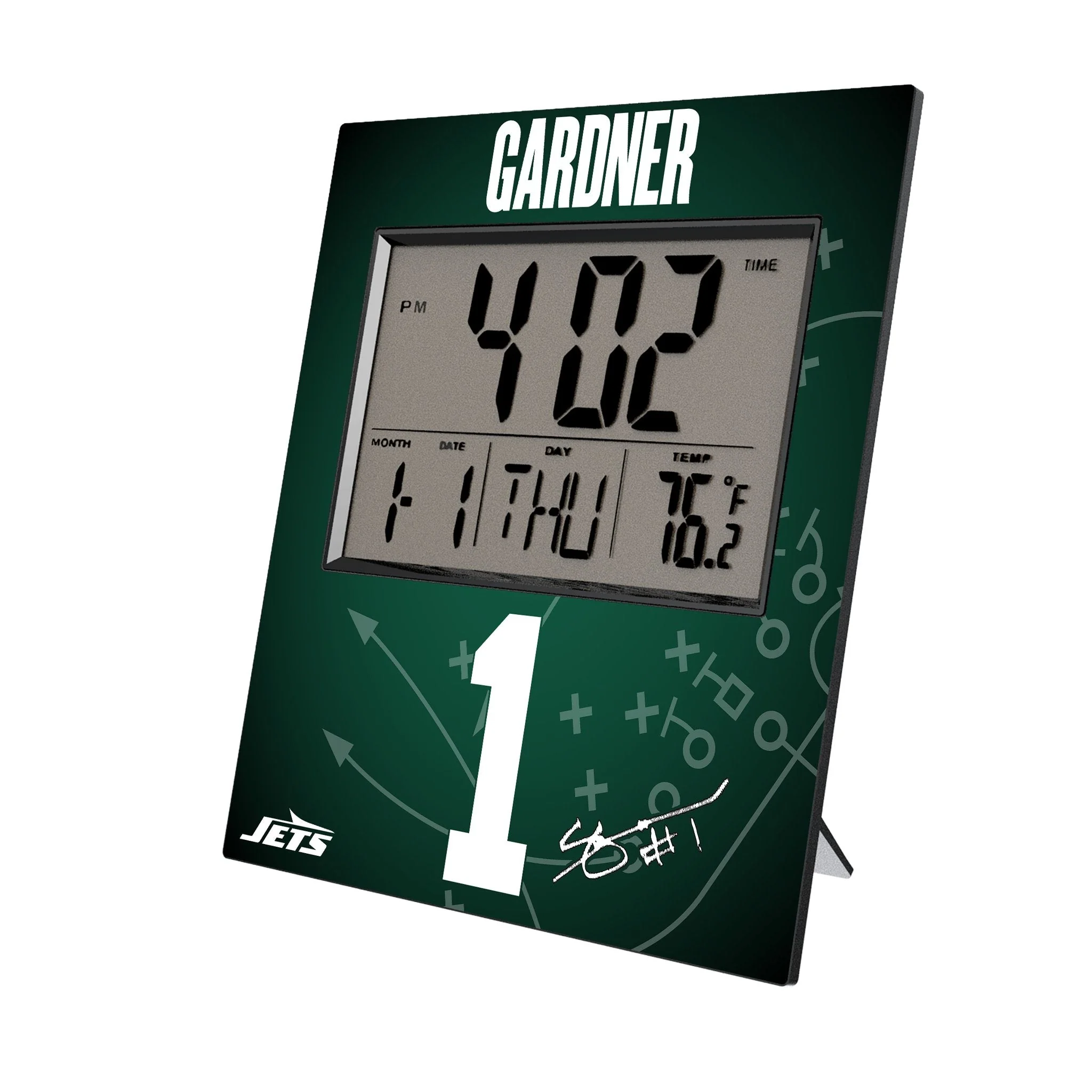 Sauce Gardner New York Jets 1 Game Tactic Wall Clock