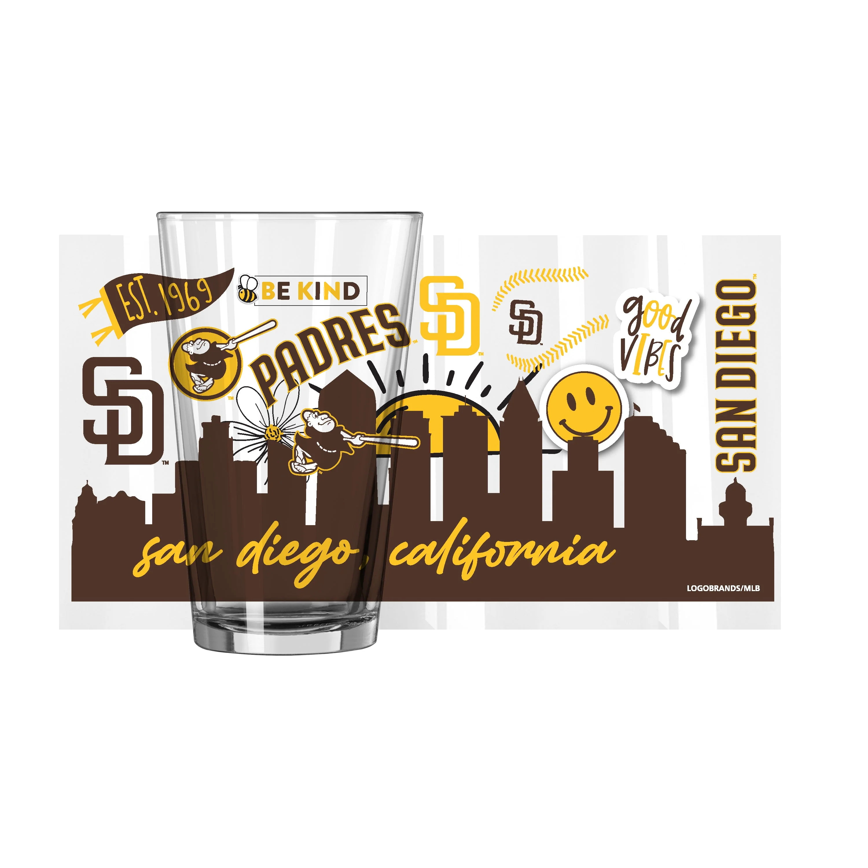 SD Padres 16oz Native Pint Glass - Image 2