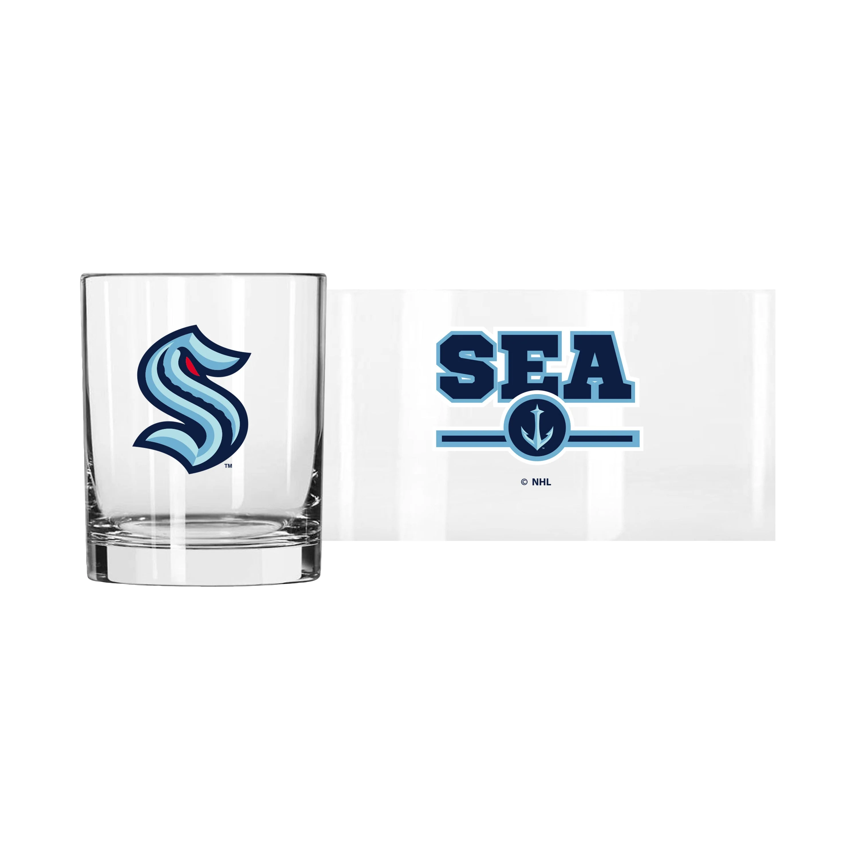 Seattle Kraken 14oz Letterman Rocks Glass - Image 2