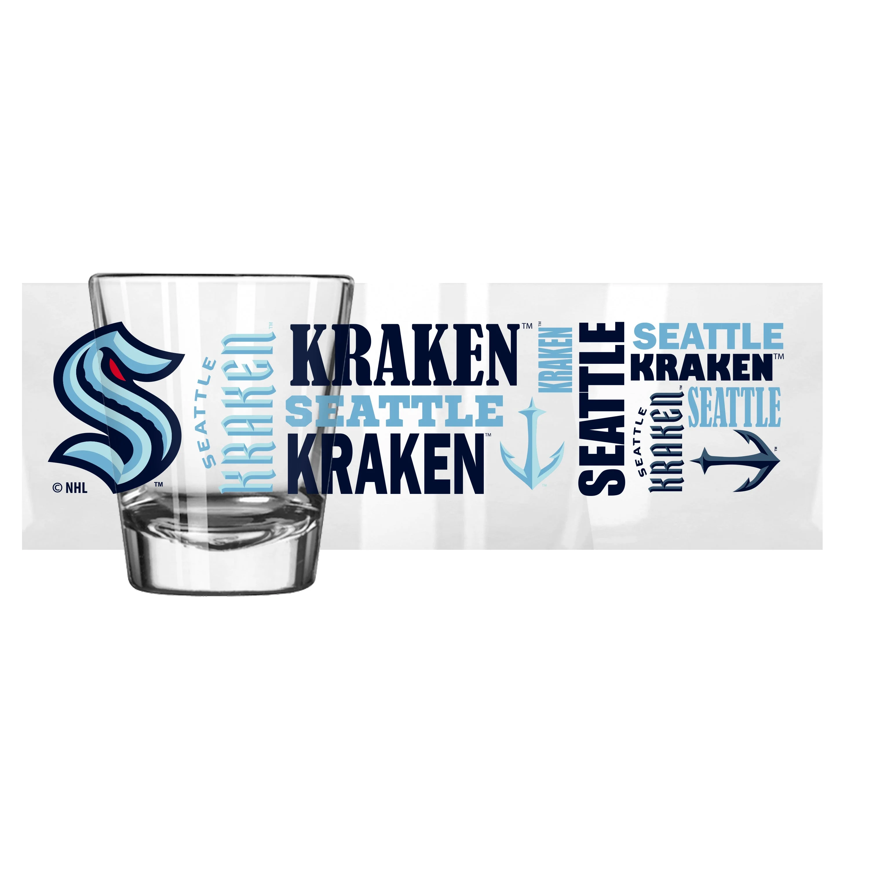 Seattle Kraken 2oz Spirit Shot Glass - Image 2
