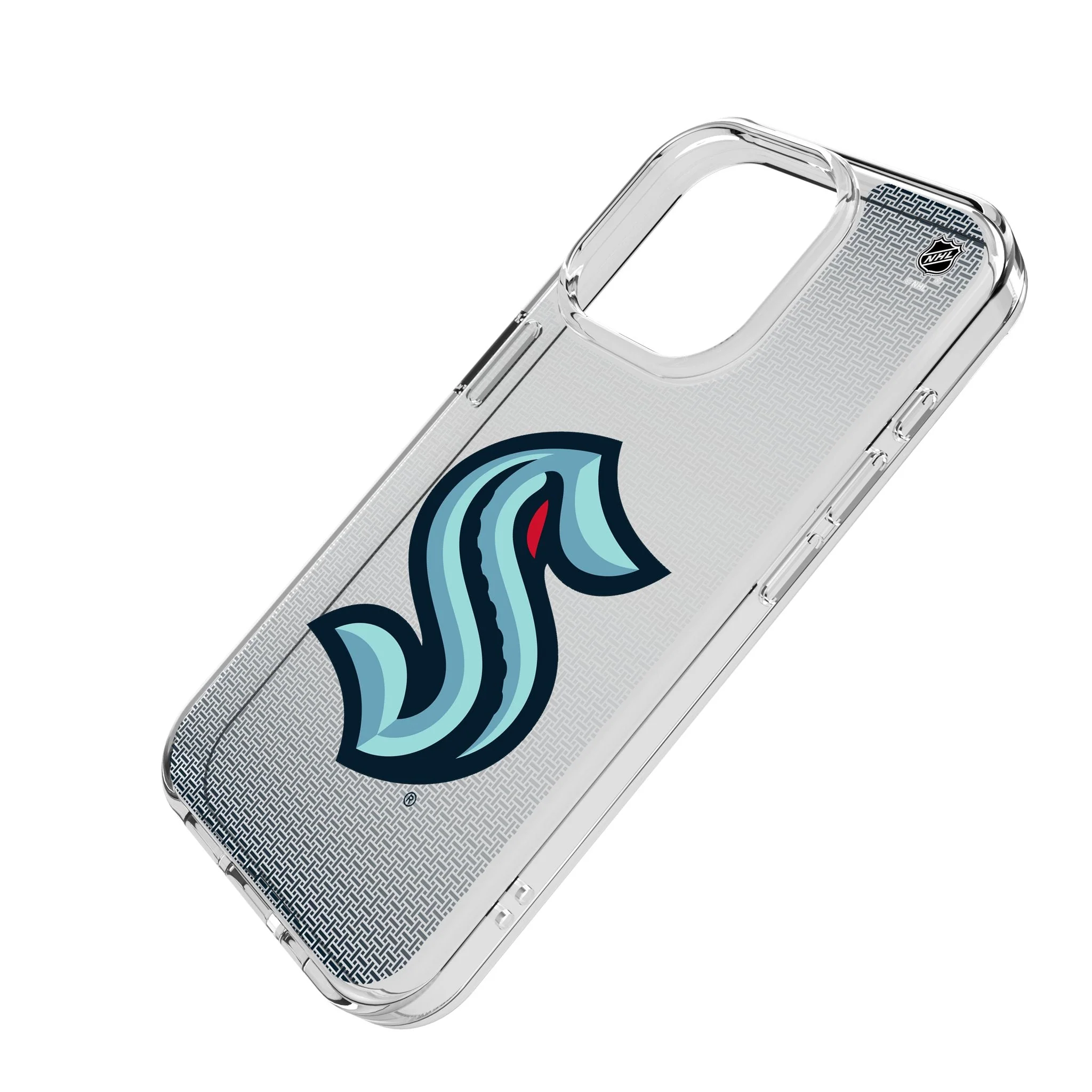 Seattle Kraken Linen Clear Phone Case for Apple iPhone - Image 2