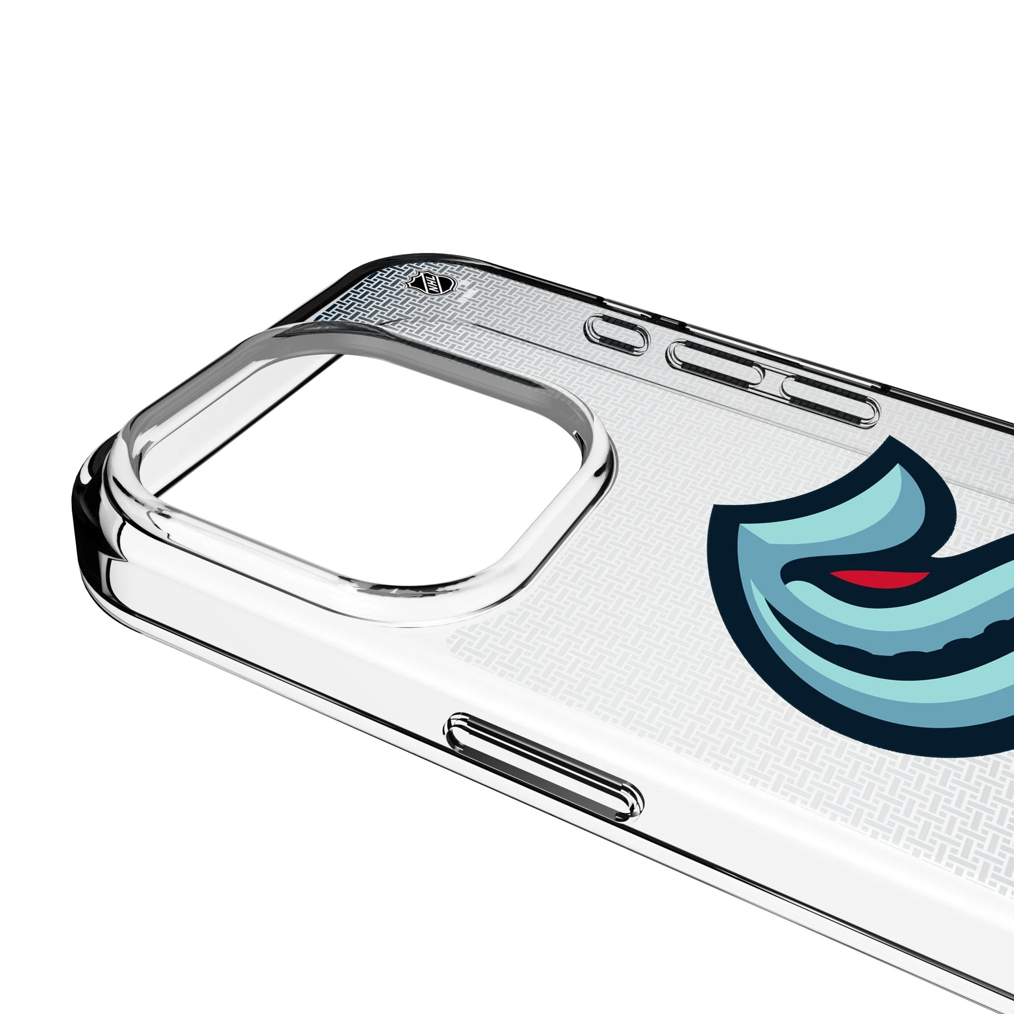 Seattle Kraken Linen Clear Phone Case for Apple iPhone - Image 3