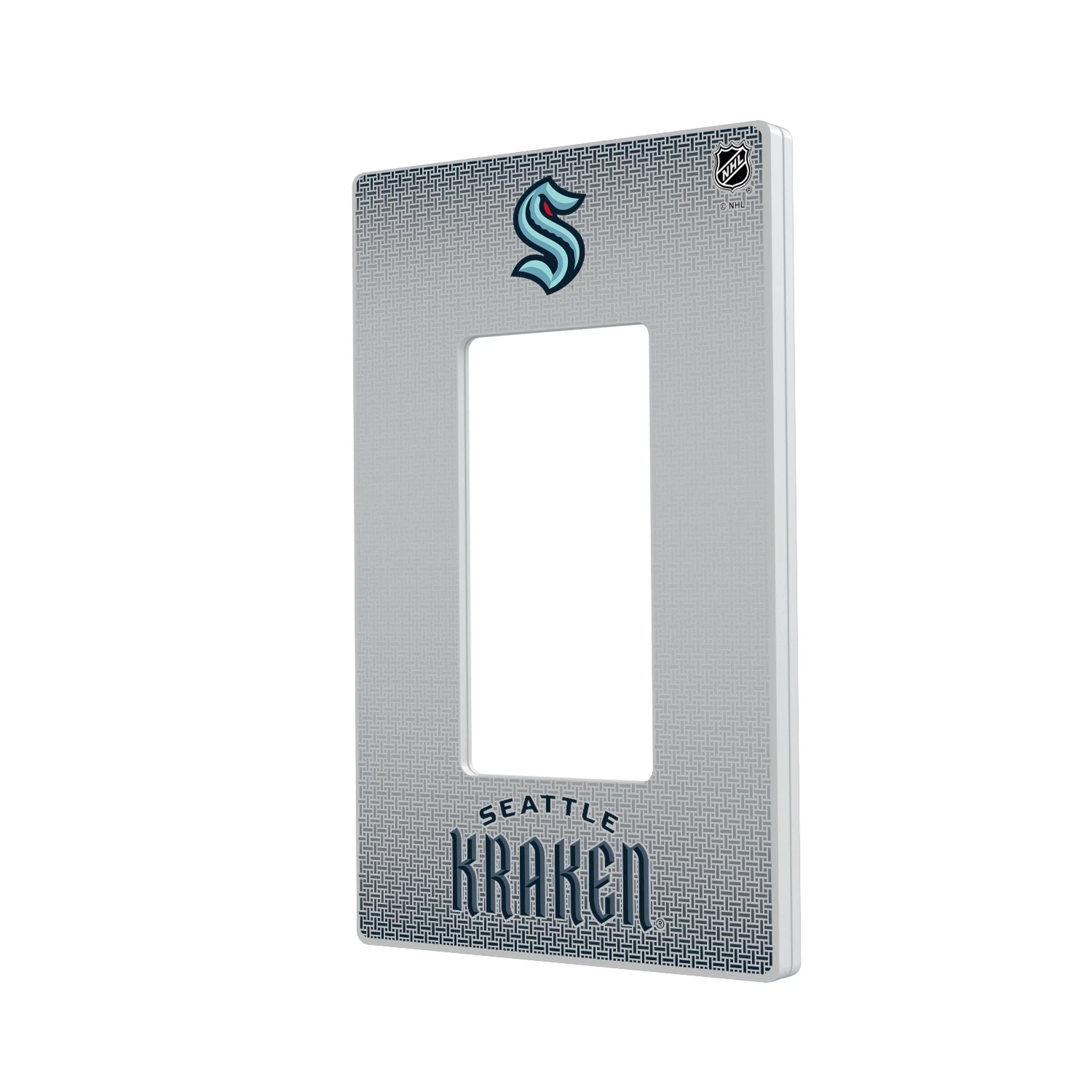 Seattle Kraken Linen Hidden-Screw Light Switch Plate - Image 2