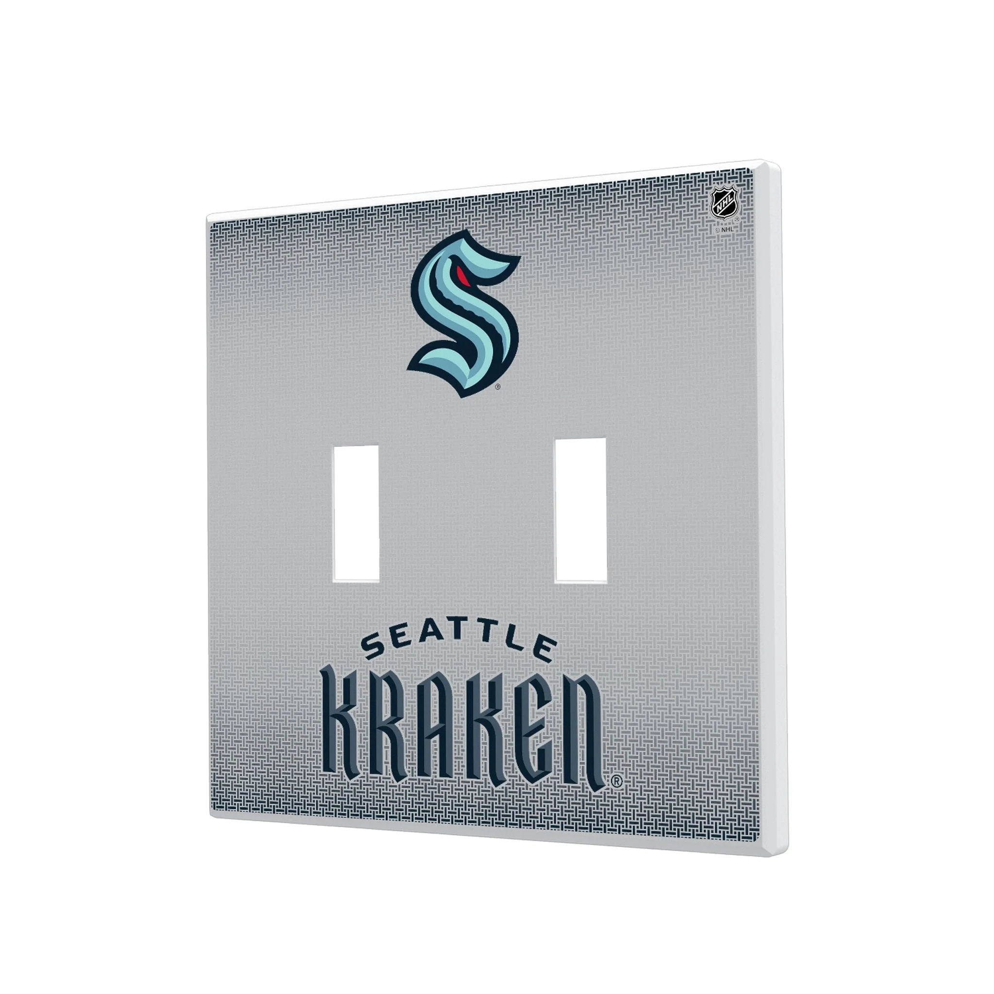Seattle Kraken Linen Hidden-Screw Light Switch Plate - Image 3